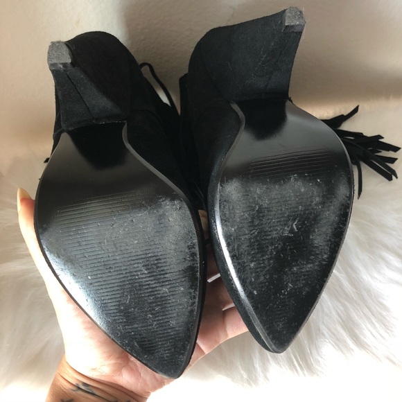 STEVE MADDEN PAYYTON BOOTIE (BLACK FRINGED BOOTIE) - Picture 6 of 8